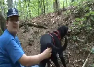 zoo sex scene showing a hot dog fucking this slut