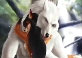 fucking with a furry animal